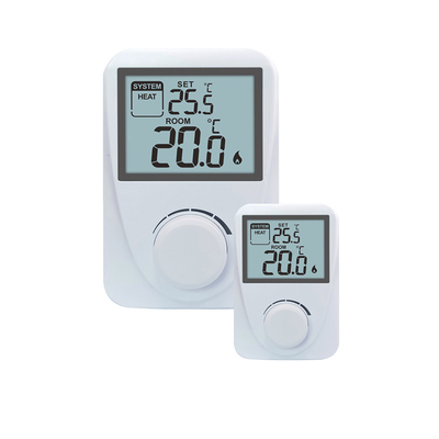 Riseem 230V LCD Display Omron Relay Wired Room Non-programmable Thermostat Untuk Boiler