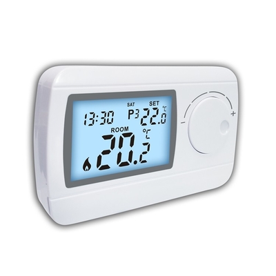 230V ABS Wireless Gas Boiler Room Thermostat Sensor NTC Untuk Pemanasan Lantai