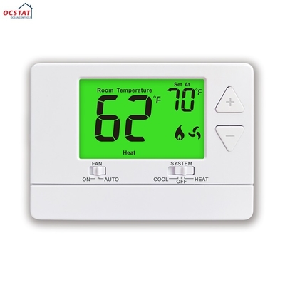 24V ABS PC Air Conditioner Thermostats Untuk Sistem HVAC Ruang Pemanas