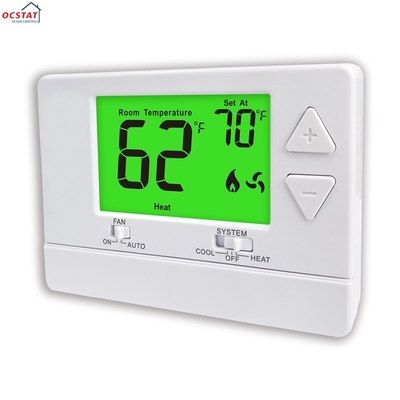 24V ABS PC Air Conditioner Thermostats Untuk Sistem HVAC Ruang Pemanas