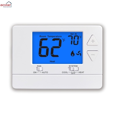 ABS LCD Display Air Conditioner Thermostat untuk Ruang HVAC 24V 60Hz