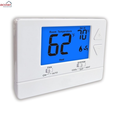 ABS LCD Display Air Conditioner Thermostat untuk Ruang HVAC 24V 60Hz